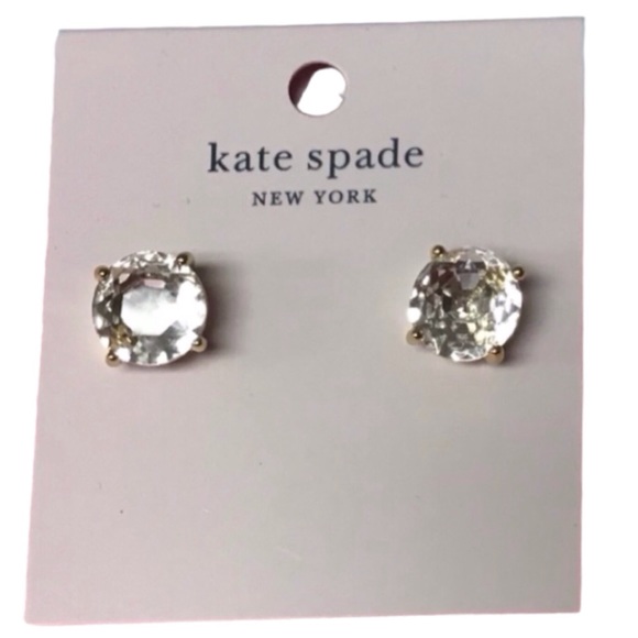 Kate Spade “Clear” Gumdrop Stud Earrings - Picture 4 of 7